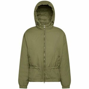 Geox W SPHERICA PARKA - RECYCLE PON Dámská bunda, khaki, velikost