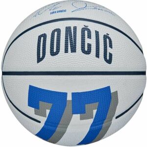 Wilson NBA PLAYER ICON MINI BSKT LUKA 3 Mini basketbalový míč, bílá, velikost 3