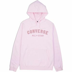 Converse CLASSIC FIT ALL STAR SINGLE SCREEN PRINT HOODIE BB Unisexová mikina, růžová, velikost M