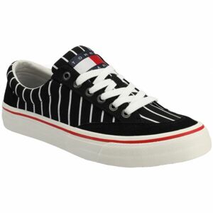 Tommy Hilfiger TOMMY JEANS SKATE CANVAS STRIPES Pánská volnočasová obuv, černá, velikost 44