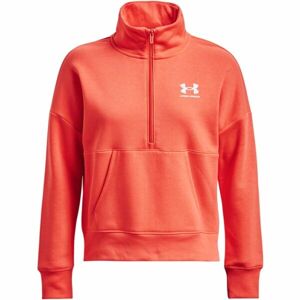 Under Armour RIVAL FLEECE HZ Dámská flísová mikina, lososová, velikost S