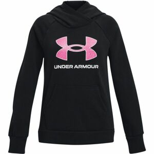 Under Armour RIVAL FLEECE BL HOODIE Dívčí mikina, černá, velikost ylg