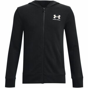 Under Armour RIVAL TERRY FZ HOODIE Juniorská mikina, černá, velikost M