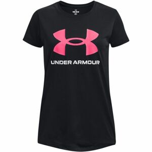 Under Armour TECH SOLID Dívčí tričko, černá, velikost