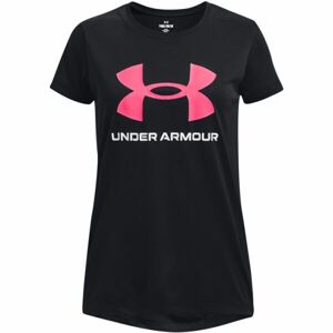 Under Armour TECH SOLID Dívčí tričko, černá, veľkosť S