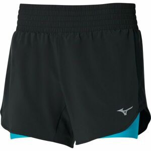 Mizuno 2IN1 4.5 SHORT Dámské běžecké šortky, černá, velikost L