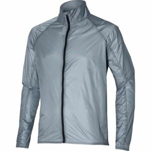 Mizuno AERO JACKET Pánská běžecká bunda, stříbrná, velikost M