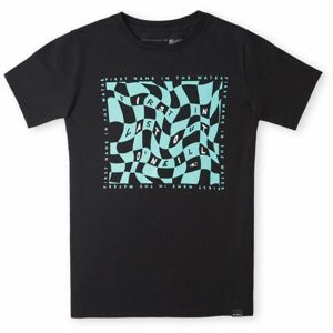 O'Neill CHECKER T-SHIRT Chlapecké tričko, černá, velikost 128