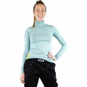 XISS MINT BAMBOO Dámské rolák s dlouhým rukávem, světle modrá, velikost L/XL