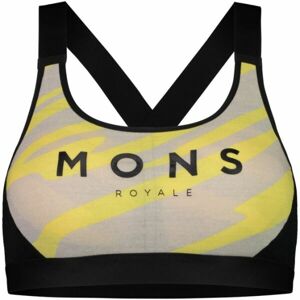 MONS ROYALE STELLA X-BACK BRA Dámská merino podprsenka, černá, velikost M