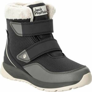 Jack Wolfskin POLAR WOLF TEXAPORE MID VC K Dětská zimní obuv, černá, veľkosť 38