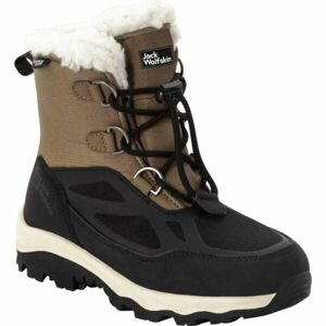 Jack Wolfskin VOJO SHELL XT TEXAPORE MID K Dětská zimní obuv, hnědá, velikost 34