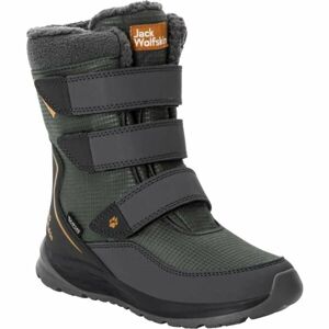 Jack Wolfskin POLAR BOOT TEXAPORE HIGH VC K Dětská zimní obuv, zelená, velikost 36