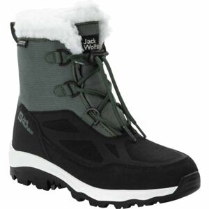 Jack Wolfskin VOJO SHELL XT TEXAPORE MID K Dětská zimní obuv, černá, veľkosť 36