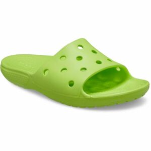 Crocs CLASSIC CROCS SLIDE K Dětské pantofle, zelená, velikost 33/34