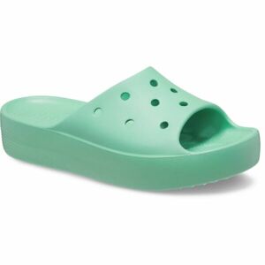 Crocs CLASSIC PLATFORM SLIDE Unisex nazouváky, světle zelená, velikost 41/42
