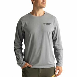 ADVENTER & FISHING COTTON SHIRT TITANIUM Pánské tričko, šedá, velikost L