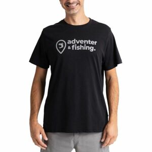 ADVENTER & FISHING COTTON SHIRT BLACK Pánské tričko, černá, velikost XXL