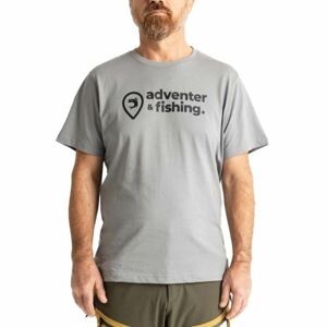 ADVENTER & FISHING COTTON SHIRT TITANIUM Pánské tričko, šedá, velikost M