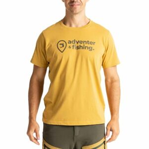 ADVENTER & FISHING COTTON SHIRT SAND Pánské tričko, hnědá, velikost S