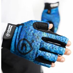 ADVENTER & FISHING SHORT Pánské rukavice pro chytání na moři, modrá, velikost L/XL