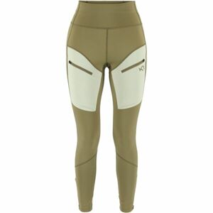 KARI TRAA ANE HIKING TIGHTS Dámské legíny, khaki, velikost L