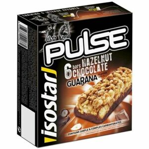 Isostar BAR PULSE 6x 23 G LÍSKOVÝ OŘECH + ČOKOLÁDA + GUARANA Energy tyčinka, , velikost