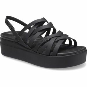 Crocs BROOKLYN STRAPPY LOWWDG Dámské sandály, černá, velikost 38/39