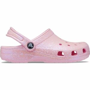 Crocs CLASSIC GLITTER CLOG K Dětské nazouváky, růžová, velikost 28/29