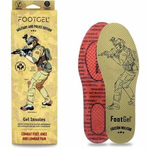 FOOTGEL MILITARY Gelové vložky, hnědá, velikost