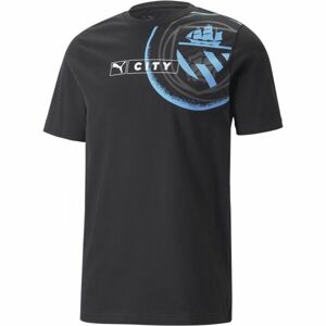 Puma MCFC FTBLLEGACY TEE Pánské triko, černá, velikost L