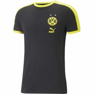 Puma BVB FTBLHERITAGE T7 TEE Pánské triko, černá, velikost XL