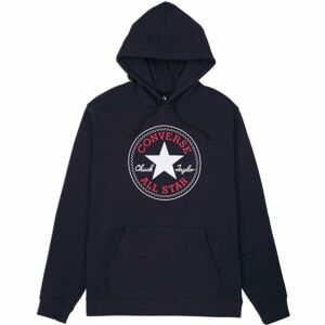 Converse STANDARD FIT CENTER FRONT LARGE CHUCK PATCH CORE PO HOODIE B Pánská mikina, černá, velikost M