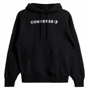 Converse WORDMARK FLEECE HOODIE EMB Dámská mikina, černá, velikost L