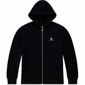 Converse CLASSIC UNI FIT LEFT CHEST STAR CHEV EMB FULL ZIP HOODIE BB Pánská mikina, černá, veľkosť L