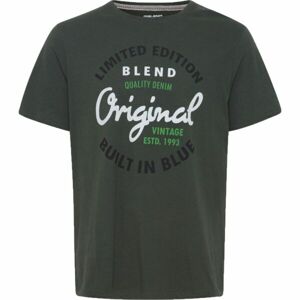 BLEND TEE REGULAR FIT Pánské tričko, tmavě zelená, velikost 3XL