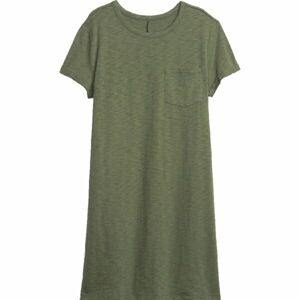 GAP V-SS SOLID RLXD PKT TEE DRESS Dámské šaty, khaki, velikost S