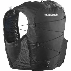 Salomon ACTIVE SKIN 8 WITH FLASKS Běžecká vesta, černá, velikost L