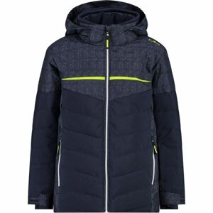 CMP KID JACKET SNAPS HOOD Chlapecká lyžařská bunda, tmavě modrá, veľkosť 128