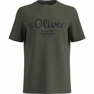 s.Oliver LOGO T-NOOS Pánské tričko, khaki, velikost