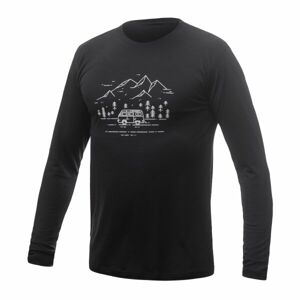 Sensor MERINO ACTIVE VAN LIFE Pánské termo triko, černá, velikost XL