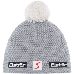 Eisbär JAMIE Zimní čepice s bambulí, šedá, veľkosť UNI