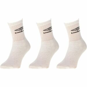 Umbro ANKLE SPORTS SOCKS 3 PACK Ponožky, bílá, velikost 35-38
