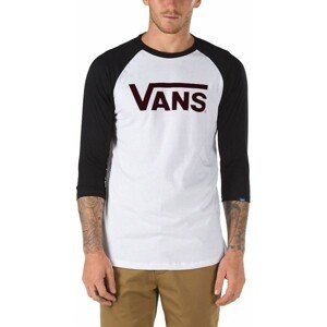 Vans CLASSIC RAGLAN Pánské tričko, bílá, velikost XS