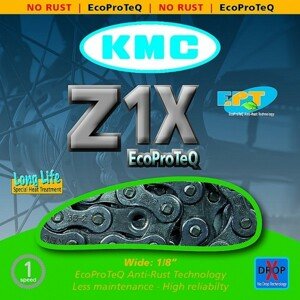 KMC ŘETĚZ Z1X EPT NEREZ Řetěz, stříbrná, velikost UNI