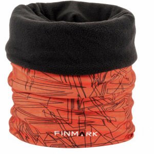 Finmark MULTIFUNCTIONAL SCARF Multifunkční šátek s fleecem, oranžová, velikost UNI