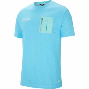 Nike FCB M NSW ME TOP SS Pánské tričko, světle modrá, velikost XXL