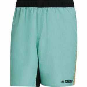 adidas TX TRAIL SH Pánské běžecké šortky, tyrkysová, velikost M