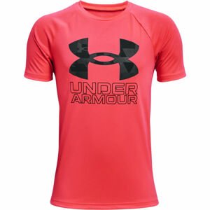 Under Armour TECH HYBRID PRT FILL Chlapecké triko, červená, velikost XS