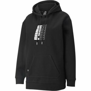 Puma POWER ELONGATED HOODIE Dámská mikina, černá, velikost